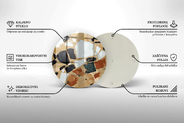 Protection plaque induction Assiette pierres décoratives