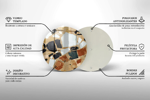 Protection plaque induction Assiette pierres décoratives