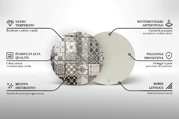 Protection plaque induction Carreaux décoratifs