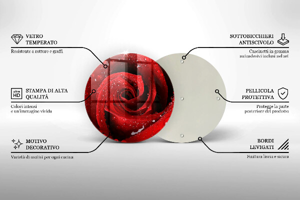 Protection plaque induction Pétales de fleurs de roses