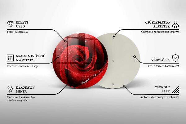 Protection plaque induction Pétales de fleurs de roses