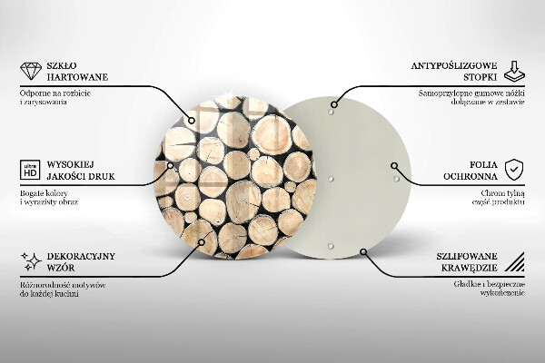 Protection plaque induction Troncs d'arbres en bois