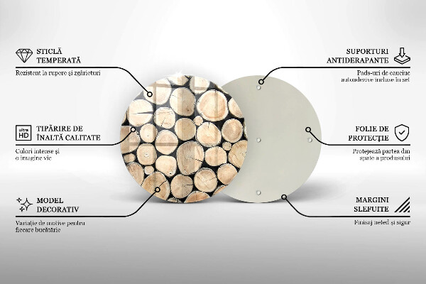 Protection plaque induction Troncs d'arbres en bois
