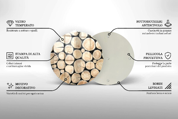 Protection plaque induction Troncs d'arbres en bois