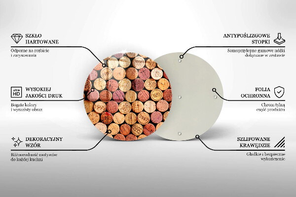 Protection plaque induction Modèle de bouchons de vin