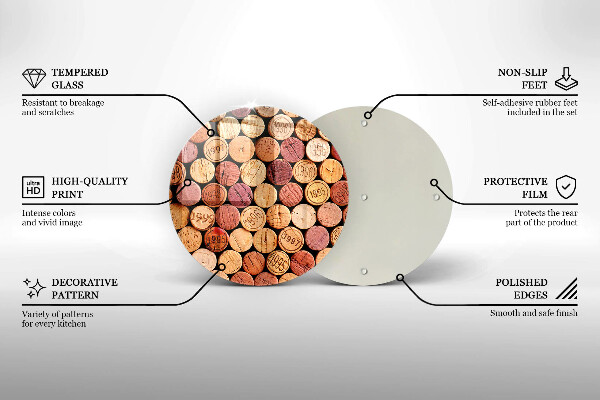 Protection plaque induction Modèle de bouchons de vin