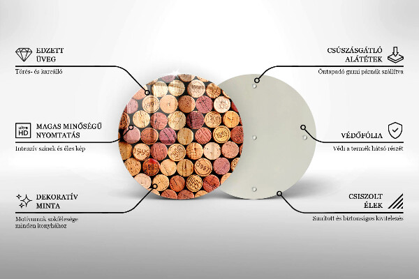 Protection plaque induction Modèle de bouchons de vin