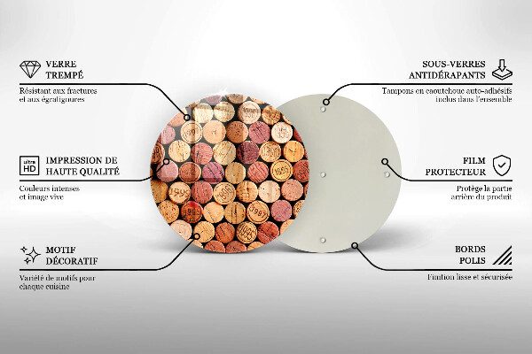 Protection plaque induction Modèle de bouchons de vin