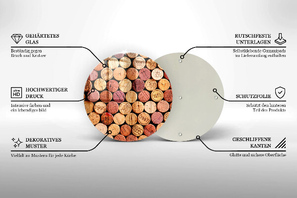 Protection plaque induction Modèle de bouchons de vin