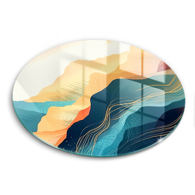 Protection plaque induction Paysage de montagne abstrait