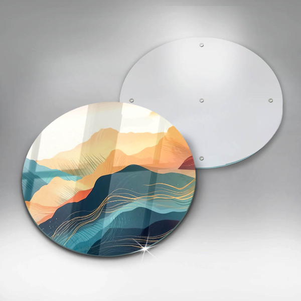 Protection plaque induction Paysage de montagne abstrait