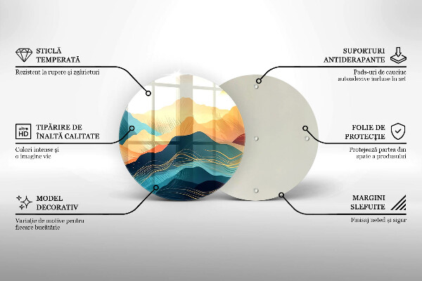Protection plaque induction Paysage de montagne abstrait