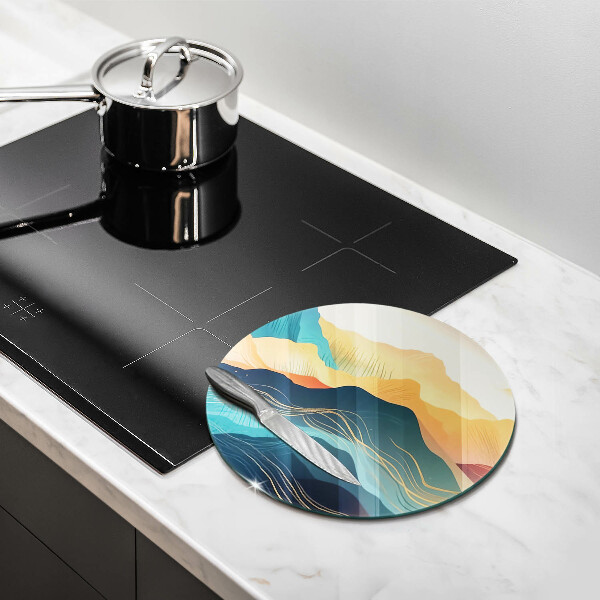 Protection plaque induction Paysage de montagne abstrait