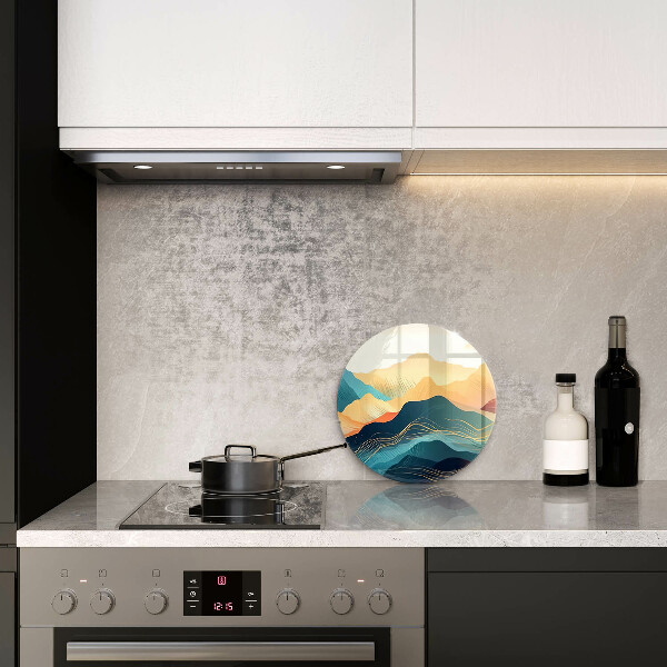 Protection plaque induction Paysage de montagne abstrait