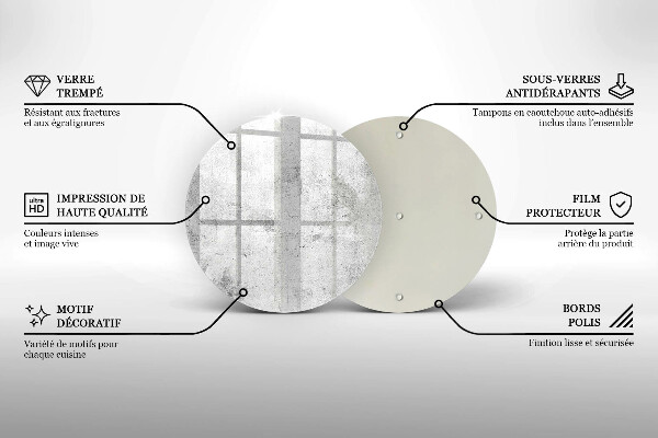 Protection plaque induction Texture béton