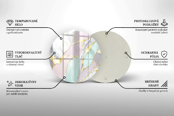 Protection plaque induction Marbre pastel