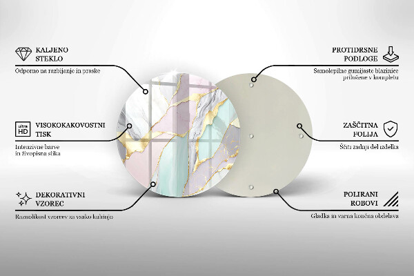 Protection plaque induction Marbre pastel