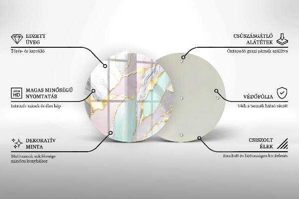Protection plaque induction Marbre pastel