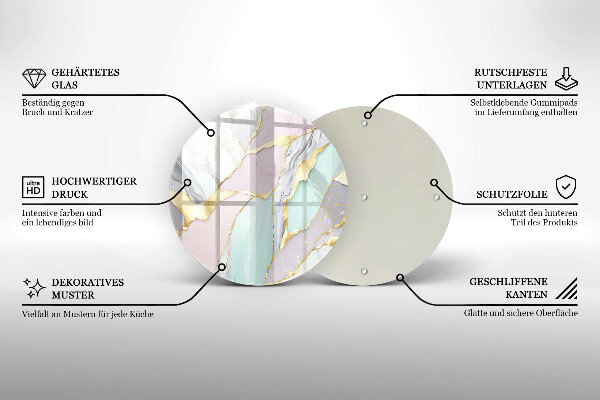 Protection plaque induction Marbre pastel