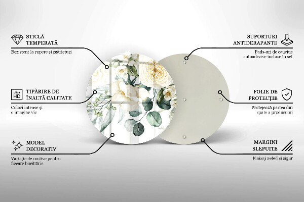 Protection plaque induction Fleurs aquarelles