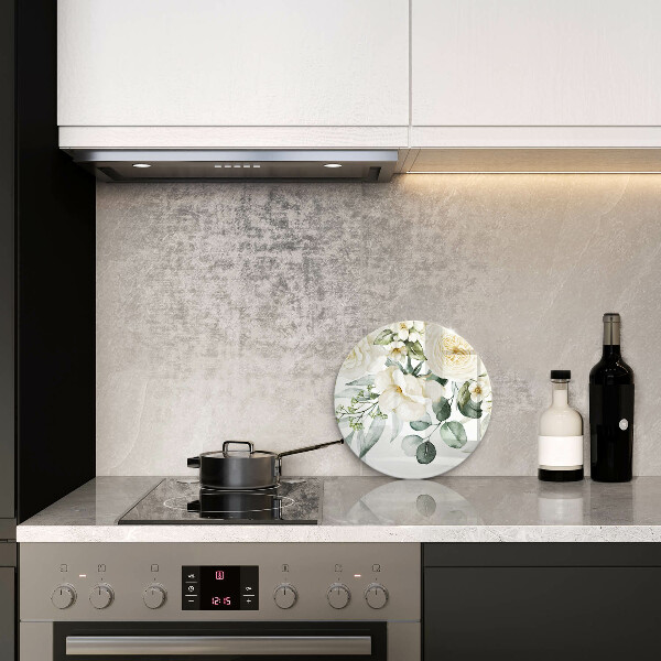 Protection plaque induction Fleurs aquarelles