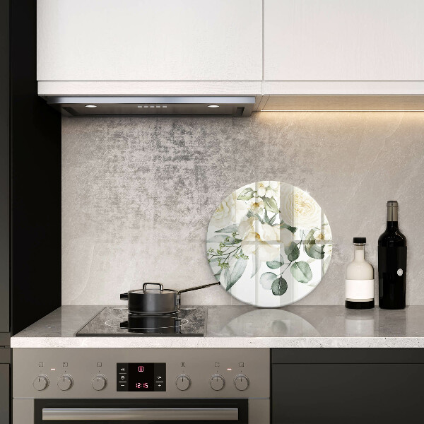 Protection plaque induction Fleurs aquarelles