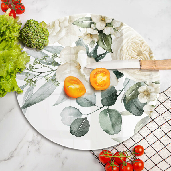 Protection plaque induction Fleurs aquarelles