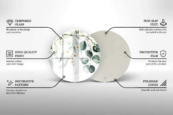 Protection plaque induction Plantes aquarelles