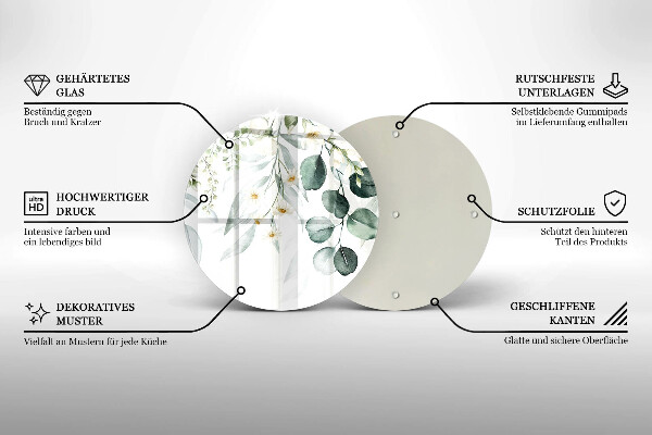 Protection plaque induction Plantes aquarelles