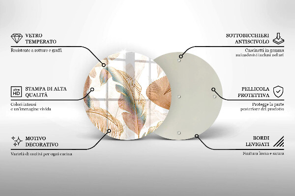Protection plaque induction Plumes et feuilles de bohème