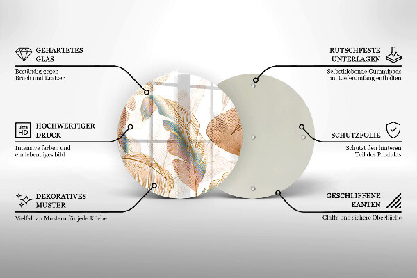 Protection plaque induction Plumes et feuilles de bohème