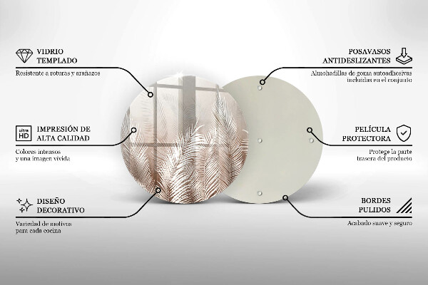 Protection plaque induction Feuilles de végétation bohème