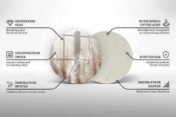 Protection plaque induction Feuilles de végétation bohème