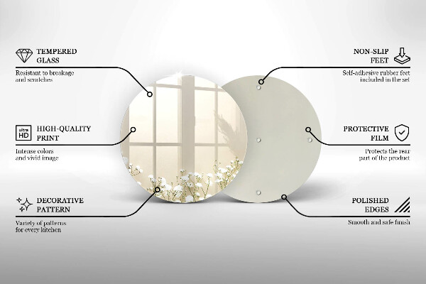 Protection plaque induction Fleurs de bohème en plâtre