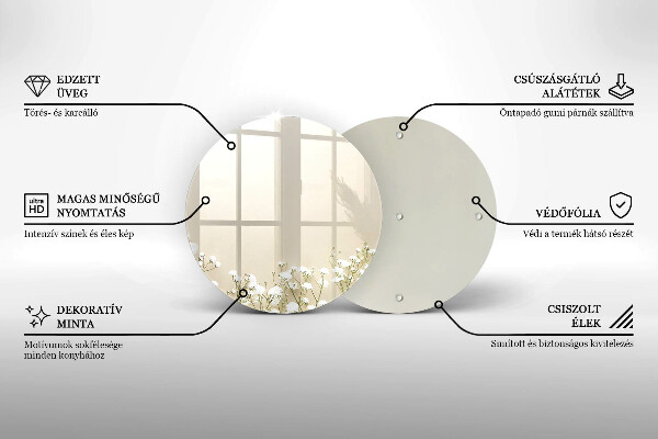 Protection plaque induction Fleurs de bohème en plâtre