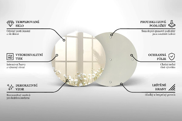 Protection plaque induction Fleurs de bohème en plâtre