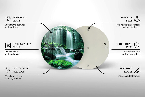 Protection plaque induction Cascade sauvage dans la jungle