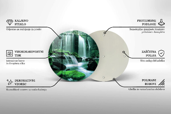 Protection plaque induction Cascade sauvage dans la jungle