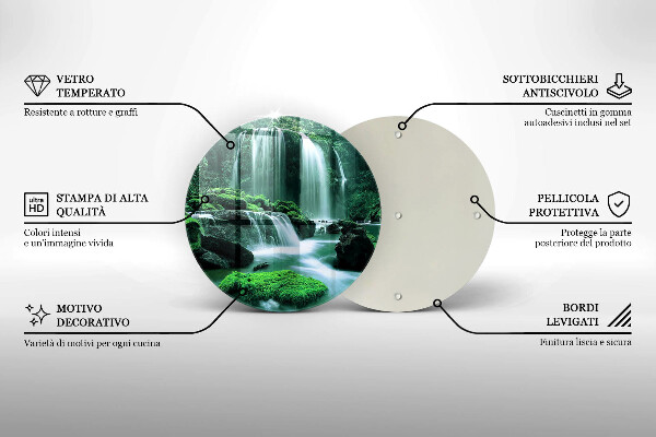 Protection plaque induction Cascade sauvage dans la jungle