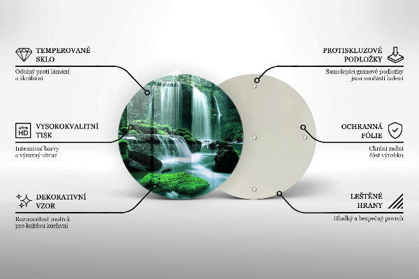 Protection plaque induction Cascade sauvage dans la jungle