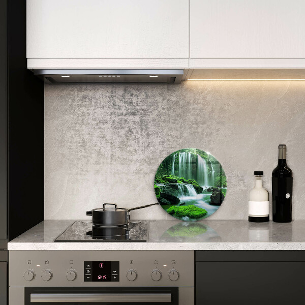 Protection plaque induction Cascade sauvage dans la jungle