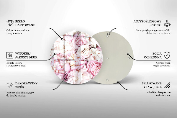 Protection plaque induction Bouquet de pivoines