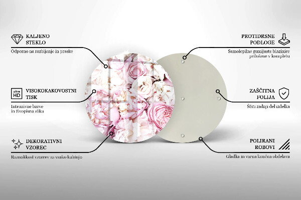 Protection plaque induction Bouquet de pivoines