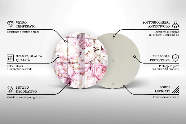 Protection plaque induction Bouquet de pivoines