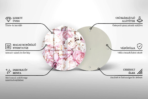 Protection plaque induction Bouquet de pivoines