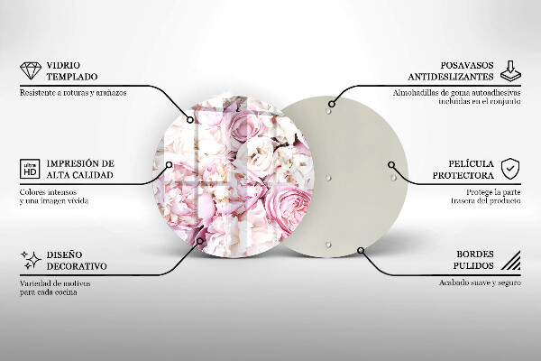 Protection plaque induction Bouquet de pivoines