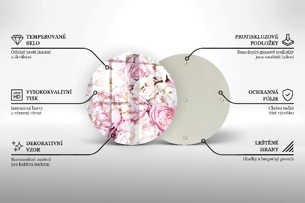 Protection plaque induction Bouquet de pivoines