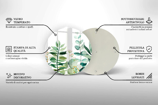 Protection plaque induction Illustration de feuilles de plantes