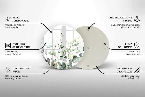 Protection plaque induction Plantes aquarelles