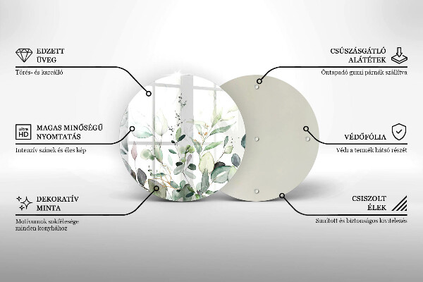 Protection plaque induction Plantes aquarelles